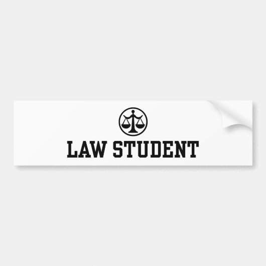 Wetsstudent Bumpersticker (Voorkant)