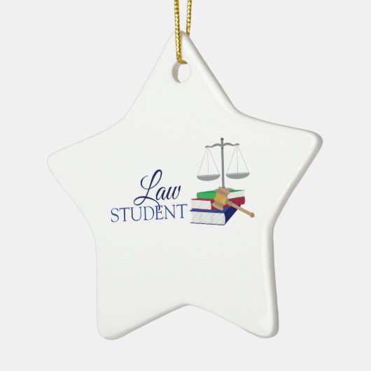 Wetsstudent Keramisch Ornament (Links)