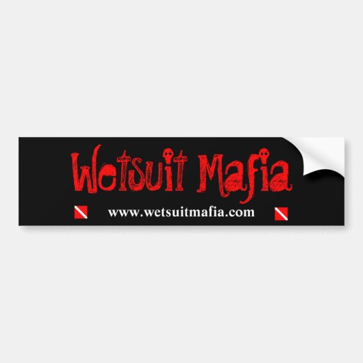 Wetsuit Mafia Bumpersticker (Voorkant)
