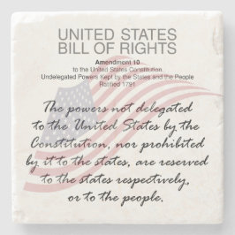 Wetsvoorstel van de Verenigde Staten. tiende amend Stenen Onderzetter