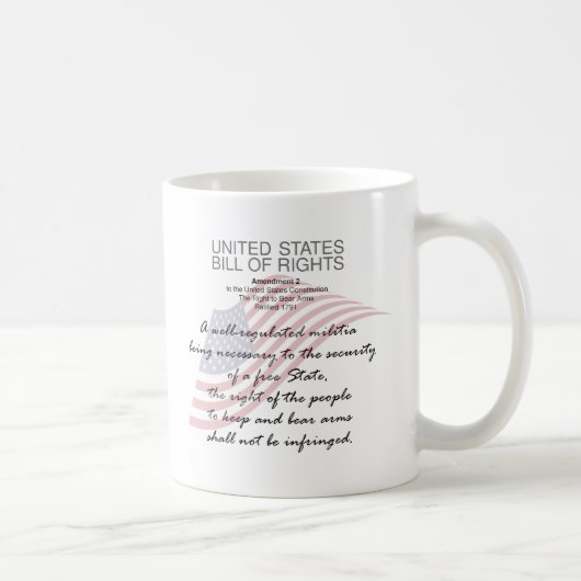 Wetsvoorstel van de Verenigde Staten. Tweede amend Koffiemok (Rechts)