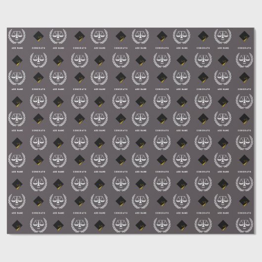 Wettelijk Afstuderen Gift Wrapping Paper Cadeaupapier (Vlak)