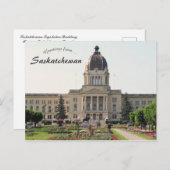 Wettelijk gebouw Saskatchewan Briefkaart (Voorkant / Achterkant)