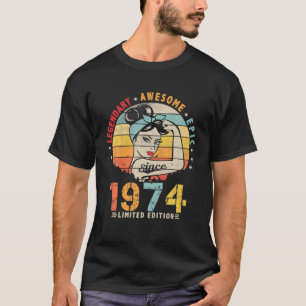 wettelijk Geweldige epic sinds 1974 Retro bi T-shirt