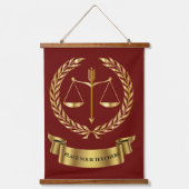 Wettelijk Kantoor hout Onderworpen Bosbouwteken Hangend Wandkleed (Voorkant)