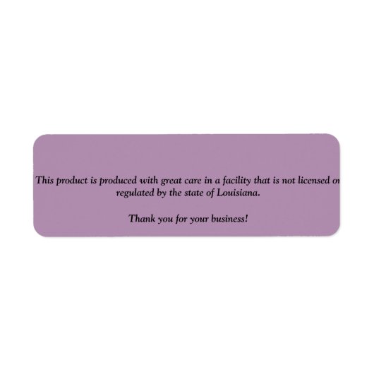 Wettelijk label Louisiana (Voorkant)