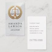 Wettelijk Rechtzegel | Rechtvaardigheid Visitekaartje (Voorkant / Achterkant)