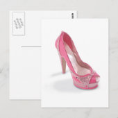 wettelijk roze schoenen briefkaart (Voorkant / Achterkant)
