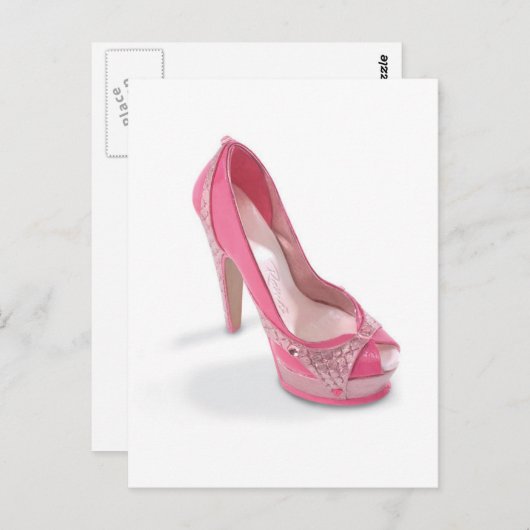 wettelijk roze schoenen briefkaart (Voorkant / Achterkant)