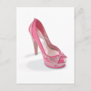 wettelijk roze schoenen briefkaart