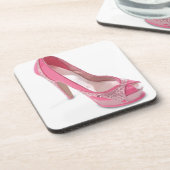 wettelijk roze schoenen drankjes onderzetter (Linkerzijde)