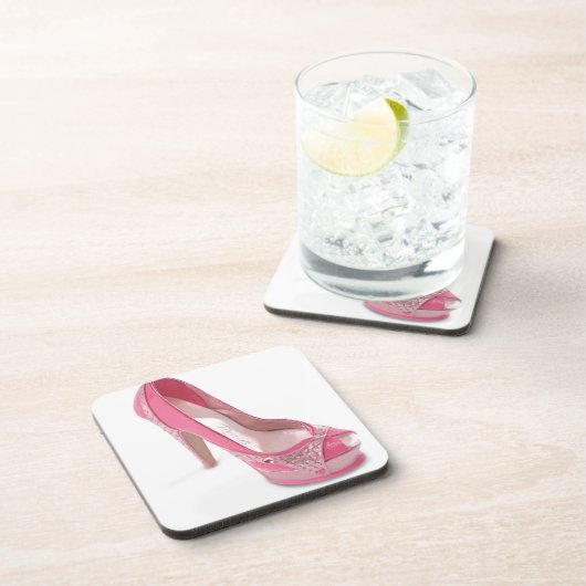 wettelijk roze schoenen drankjes onderzetter (Rechterzijde)
