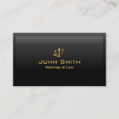 Wettelijke aanklager Gold Scale Black Border Visitekaartje (Voorkant)