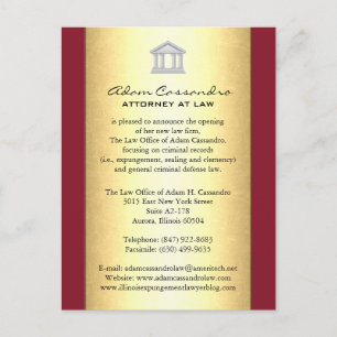 Wettelijke aankondigingen kaarten - Merlot Red