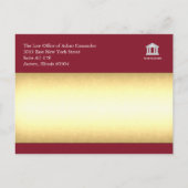 Wettelijke aankondigingen kaarten - Merlot Red (Achterkant)