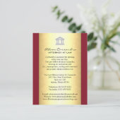 Wettelijke aankondigingen kaarten - Merlot Red (Staand voorkant)