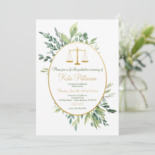 Wettelijke Afstuderen Uitnodiging Griekenland (Staand voorkant)