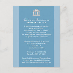 Wettelijke bekendmakingskaarten aankondigingskaart