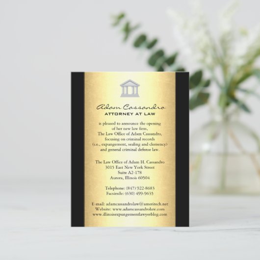 Wettelijke bekendmakingskaarten aankondigingskaart (Staand voorkant)