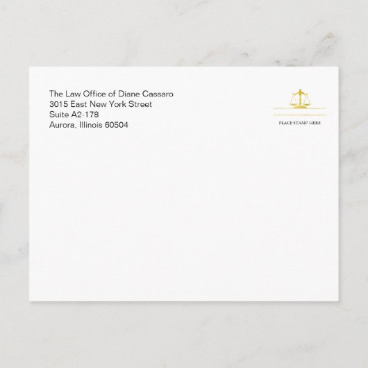 Wettelijke bekendmakingskaarten aankondigingskaart (Achterkant)