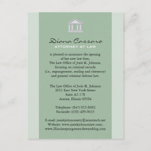 Wettelijke bekendmakingskaarten aankondigingskaart