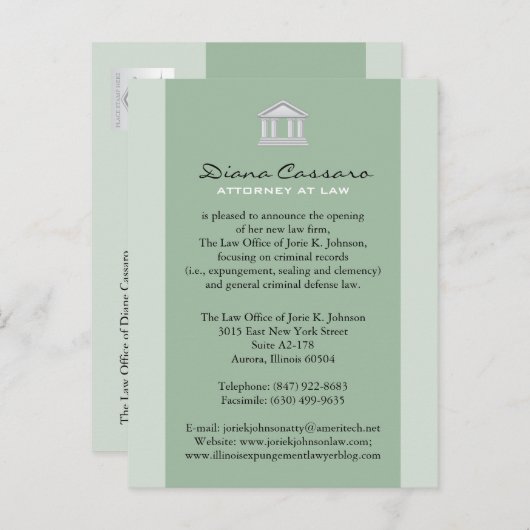 Wettelijke bekendmakingskaarten aankondigingskaart (Voorkant / Achterkant)