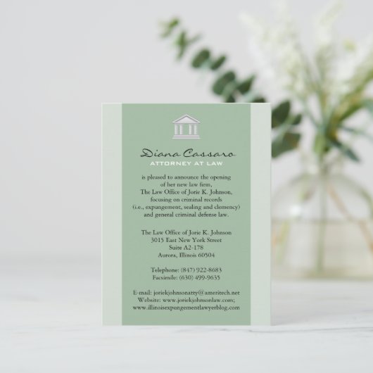 Wettelijke bekendmakingskaarten aankondigingskaart (Staand voorkant)