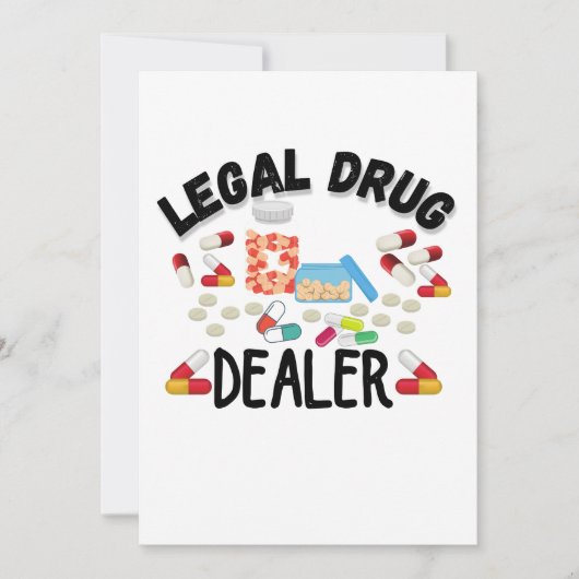 Wettelijke drugsdealer T-Shirt Kaart (Voorkant)