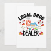 Wettelijke drugsdealer T-Shirt Kaart (Voorkant / Achterkant)