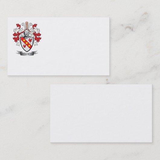 Wettelijke gezinscrest visitekaartje (Voorkant / Achterkant)