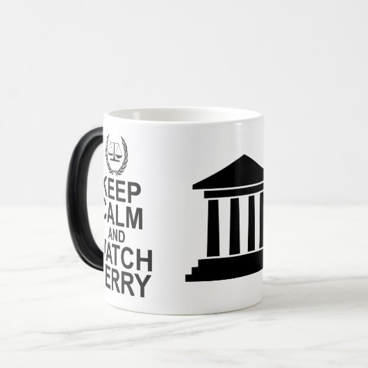 Wettelijke Humor voor kalm- en horlogebaar Magische Mok (Voorkant links)