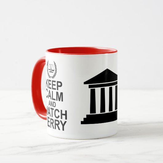 Wettelijke Humor voor kalm- en horlogebaar Mok (Voorkant links)