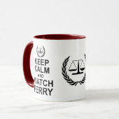 Wettelijke Humor voor kalm- en horlogebaar Mok (Voorkant links)