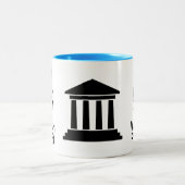 Wettelijke Humor voor kalm- en horlogebaar Tweekleurige Koffiemok (Center)