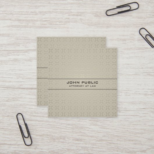 Wettelijke Kantoor procureur Modern Elegant Silk L Vierkante Visitekaartje (Voorkant / Achterkant in situ)
