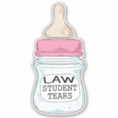 Wettelijke lerarenstudies, grappige rechtenstudent sticker (Voorkant)
