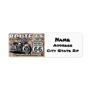 **WETTELIJKE ROUTE 66** ETIKET