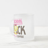 Wettelijke school Chick 4 Matglas Koffiemok (Voorkant links)