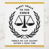 Wettelijke schoolverlaters Gift Wine Label Wijn Etiket (Enkel label)