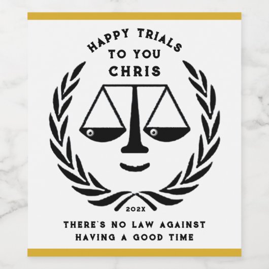 Wettelijke schoolverlaters Gift Wine Label Wijn Etiket (Enkel label)