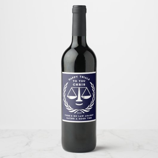 Wettelijke schoolverlaters Gift Wine Label Wijn Etiket (Voorkant)