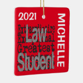 Wettelijke Student Extraordinaire CUSTOM Keramisch Ornament (Rechts)