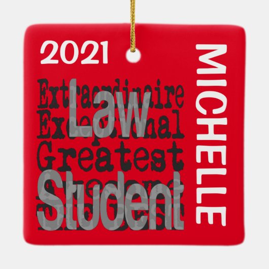 Wettelijke Student Extraordinaire CUSTOM Keramisch Ornament (Achterkant)