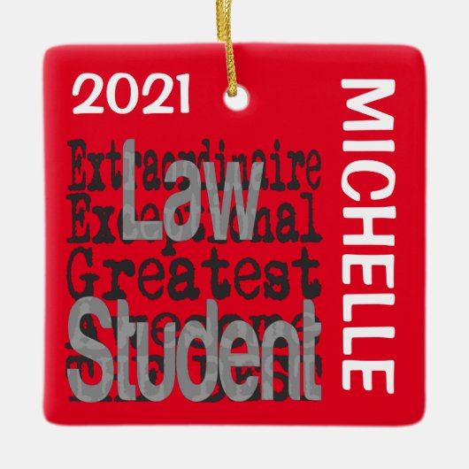 Wettelijke Student Extraordinaire CUSTOM Keramisch Ornament (Voorkant)