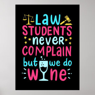 Wettelijke studenten klagen nooit poster