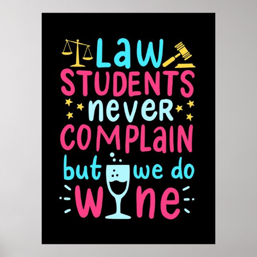 Wettelijke studenten klagen nooit poster (Voorkant)