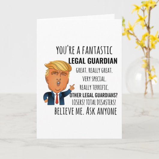 Wettelijke Voogd Beste Cadeau Kaart (Gele Bloem)