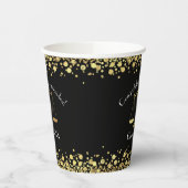 Wettelijke wetenschappen Schooldiploma Zwarte Goud Papieren Bekers (Links)