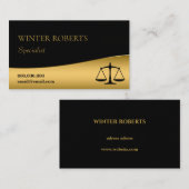 Wettelijke wetgeving inzake legante en chic black  visitekaartje (Voorkant / Achterkant)