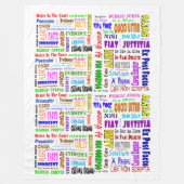 Wettelijke woorden Engels en Latijns schrift Fleece Deken (Voorkant)